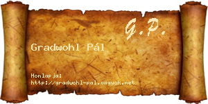 Gradwohl Pál névjegykártya